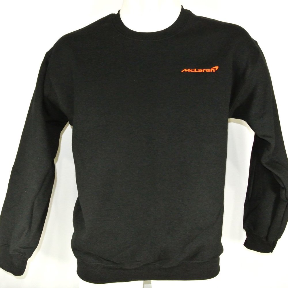 McLAREN Formula 1 F1 Indycar Team Racing Sweatshirt Black Size L NWT - Picture 2 of 11
